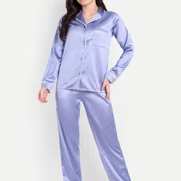 So What Lapel Collar Long Sleeves Night suit-image-49