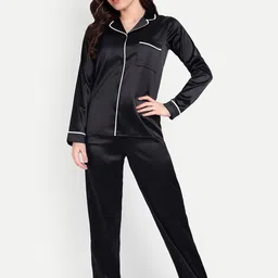 So What Lapel Collar Long Sleeves Night suit-image-13