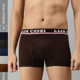 Lux Cozi Men Pack Of 7 Mid-Rise Assorted Trunks COZI_BIGSHOT_SLP_ASST_7PC-picture-36