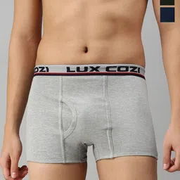 Lux Cozi Pack Of 3 Assorted Pure Cotton Trunks -COZI_BIGSHOT_SL_PLAIN_AST2_3PC-picture-57