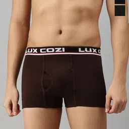 Lux Cozi Pack Of 3 Pure Cotton Trunks -COZI_BIGSHOT_SL_PLAIN_ASST1_3PC-50