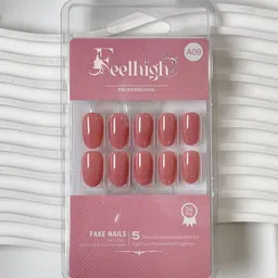 FEELHIGH Set of 24 Long Lasting Quick Fix Artificial Nail Set - A09-27