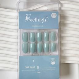 FEELHIGH 24Pcs Reusable Long Lasting Artificial Fake Nail Set - 29-17