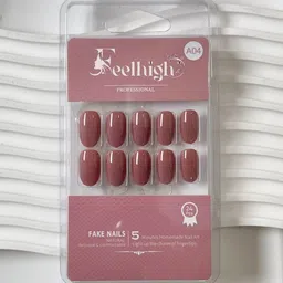 FEELHIGH 24Pcs Reusable Long Lasting Artificial Fake Nail Set - 04-48