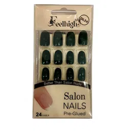 FEELHIGH 24Pcs Pre Glued Press On Artificial Nails - Shade 24-18