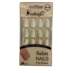 FEELHIGH 24Pcs Pre Glued Press On Artificial Nails - Shade 14-44