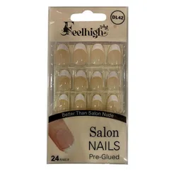 FEELHIGH 24Pcs Pre Glued Press On Artificial Nails - DL42-15