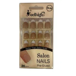 FEELHIGH 24Pcs Pre Glued Press On Artificial Nails - Shade 35-3