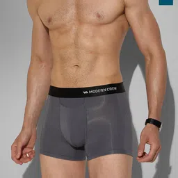 MODERN CREW Men Pack of 2 Premium Micro Modal Short Trunks MC2-ST-002-CL-BL-TG-S-14