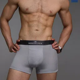 MODERN CREW Men Pack of 2 Premium Micro Modal Short Trunks MC2-ST-002-CL-NP-QR-S-39