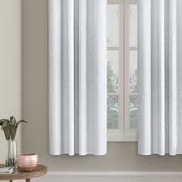 HOSTA HOMES White Black Abstract Eyelet Out Window Curtain-image-58