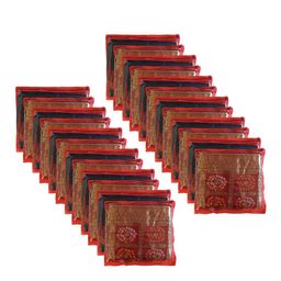 Kuber Industries Red 24 Pieces Saree Covers With Zip-20