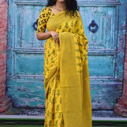 clothonus Geometric Printed Pure Cotton Saree-22