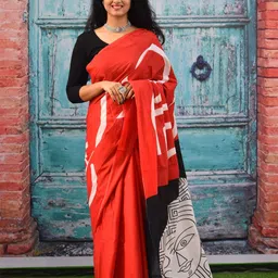 clothonus Pure Cotton Block Print Saree-picture-34