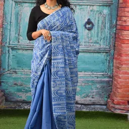 clothonus Geometric Printed Pure Cotton Saree-picture-4