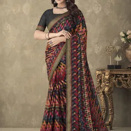 Anouk Geometric Printed Saree-image-59