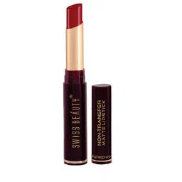SWISS BEAUTY Non-Transfer Matte Lipstick - Siren In Scarlet 1-32