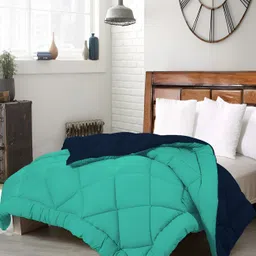 RF RELAXFEEL Green & Blue Geometric Heavy Winter 150 GSM Single Bed Quilt-image-18
