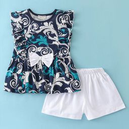 CrayonFlakes Girls Printed Top with Shorts-image-66