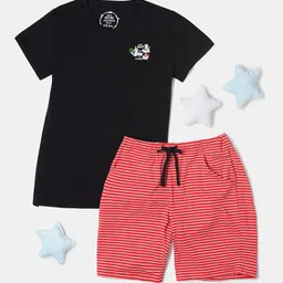 Jockey Girls Printed Pure Cotton T-shirt with Shorts-16