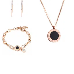 MYKI Rose Gold Plated Stainless Steel Cubic Zirconia Stone Studded Jewellery Set-8