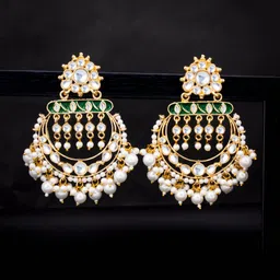 Sukkhi Gold-Plated Contemporary Chandbalis Earrings-image-19