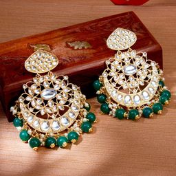 Sukkhi Gold Plated Contemporary Kundan Chandbalis-82