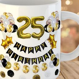 Keviv White & Black Text or Slogans Printed Ceramic Glossy Mug 325 ml-image-70