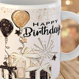 Keviv White & Black Text or Slogans Printed Ceramic Glossy Mug 325 ml-image-56
