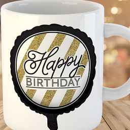 Keviv White & Black Text or Slogans Printed Ceramic Glossy Mug 325 ml-image-59