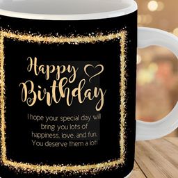 Keviv Black & Beige Text or Slogans Printed Ceramic Glossy Mug 325 ml-image-85