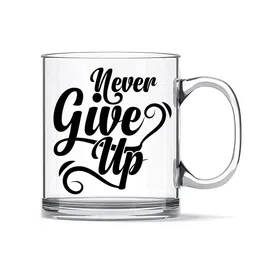 Ascension Transparent & Black Printed Glass Dishwasher & Microwave Safe Coffee Mug 350 ml-23