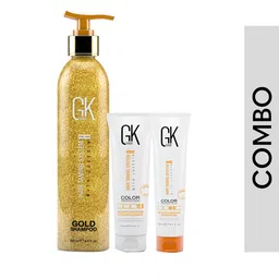 GK HAIR Pro-Line Set Of 3 Moisturizing Shampoo & Conditioner-Gold Shampoo-6