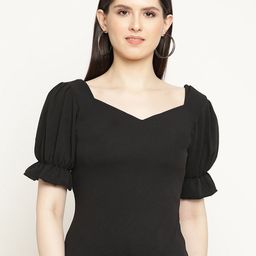 BAESD Sweetheart Neck Puff Sleeve Top-image-72