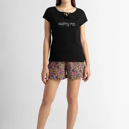 Van Heusen Typography Printed Pure Cotton T-shirt With Shorts-image-12