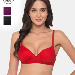 KOMLI Pack of 3 T-shirt Bras Heavily Padded-image-49