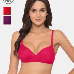 KOMLI  Pack Of 3 Women Pink Solid-57