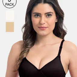 Tweens Women Pack of 3 Solid Padded T-Shirt Bra-picture-49
