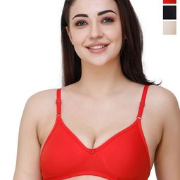 Docare Pack Of 3 Full Coverage Seamless Non Padded T Shirt Bra All Day Comfort-image-94