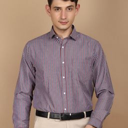 V-Mart Candy Stripes Opaque Cotton Formal Shirt-image-51