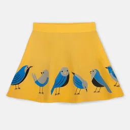 You Got Plan B Girls Printed Flared Mini Skater Skirt With Inbuilt Shorts-image-23