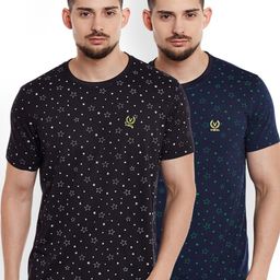 VIMAL JONNEY Men Pack of 2 Printed Round Neck T-shirts-image-13