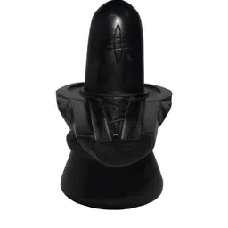 Avinash Handicrafts Black Marble Shiva Linga Religious Idol Showpiece-image-59