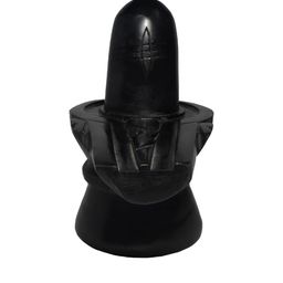 Avinash Handicrafts Black Marble Shiva Linga Religious Idol Showpiece-image-79