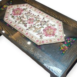 TANLOOMS Pink & White Floral Printed Table Runner-49
