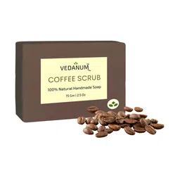 VEDANUM Set of 3 Coffee Scrub Natural Handmade Soap for Smooth Skin - 75 g Each image 2
