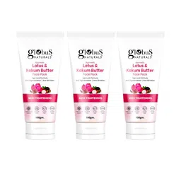 Globus naturals Set Of 3 Lotus & Kokum Butter Face Pack For Anti-Ageing & Skin Lightening 100 g Each-36