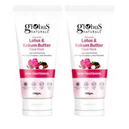 Globus naturals Ayurvedic Set Of 2 Lotus & Kokum Butter Face Pack For Anti-Ageing & Skin Lightening - 100 gm Each-19