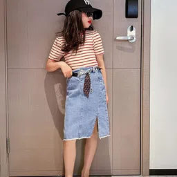 StyleCast x Revolte Girls Striped Top With Skirt-image-79