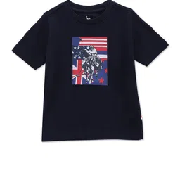 U.S. Polo Assn. Kids Boys Typography Printed Pure Cotton T-shirt-31